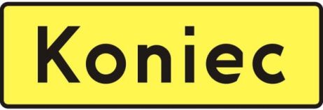 Znak T-3 600x250 mm odblask I generacji  żółta